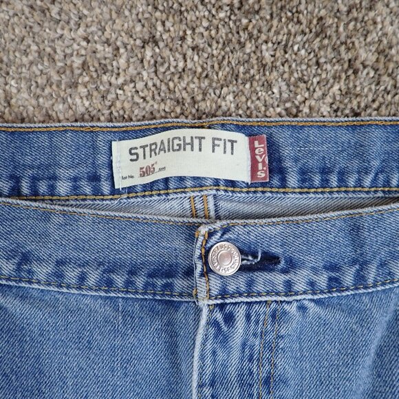 Vintage Levis 505 Jeans Mens Tag 42x30 Blue Denim - Picture 4 of 10